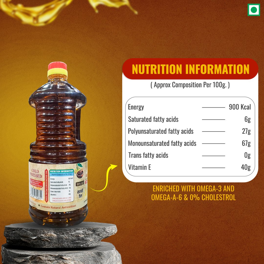 BanshiVaidik Cold Pressed Mustard Oil (2 L) | 100% Pure Kachi Ghani | Family Pack | FSSAI Certified