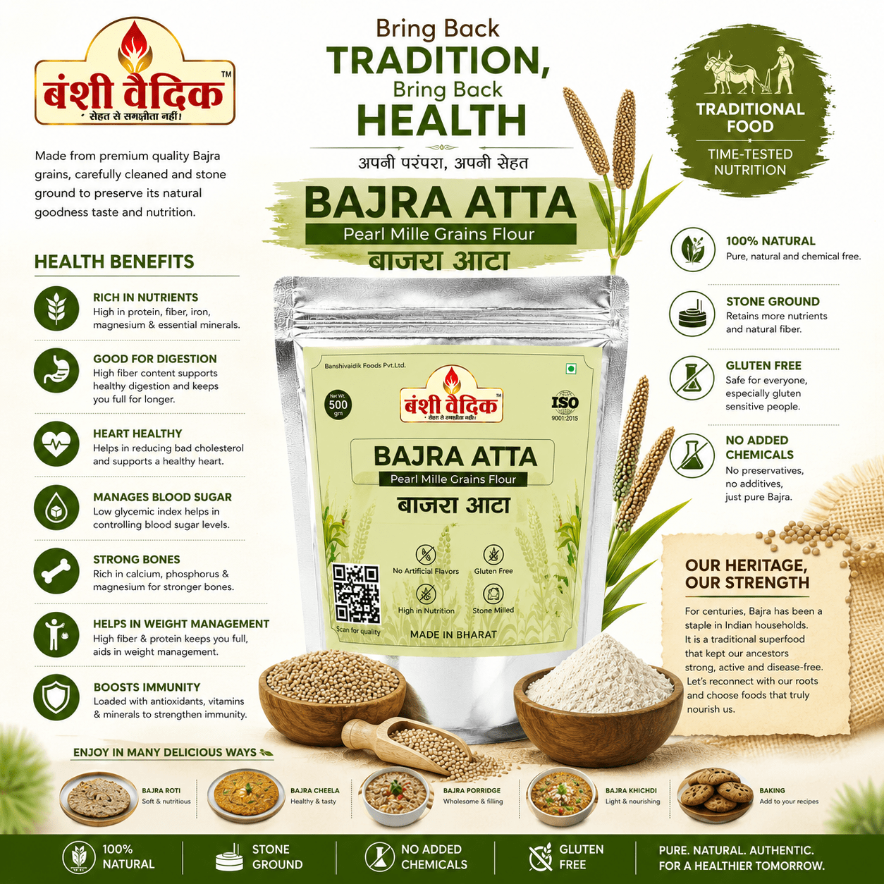 Jwar Atta (Sorghum Flour) 500Gm.
