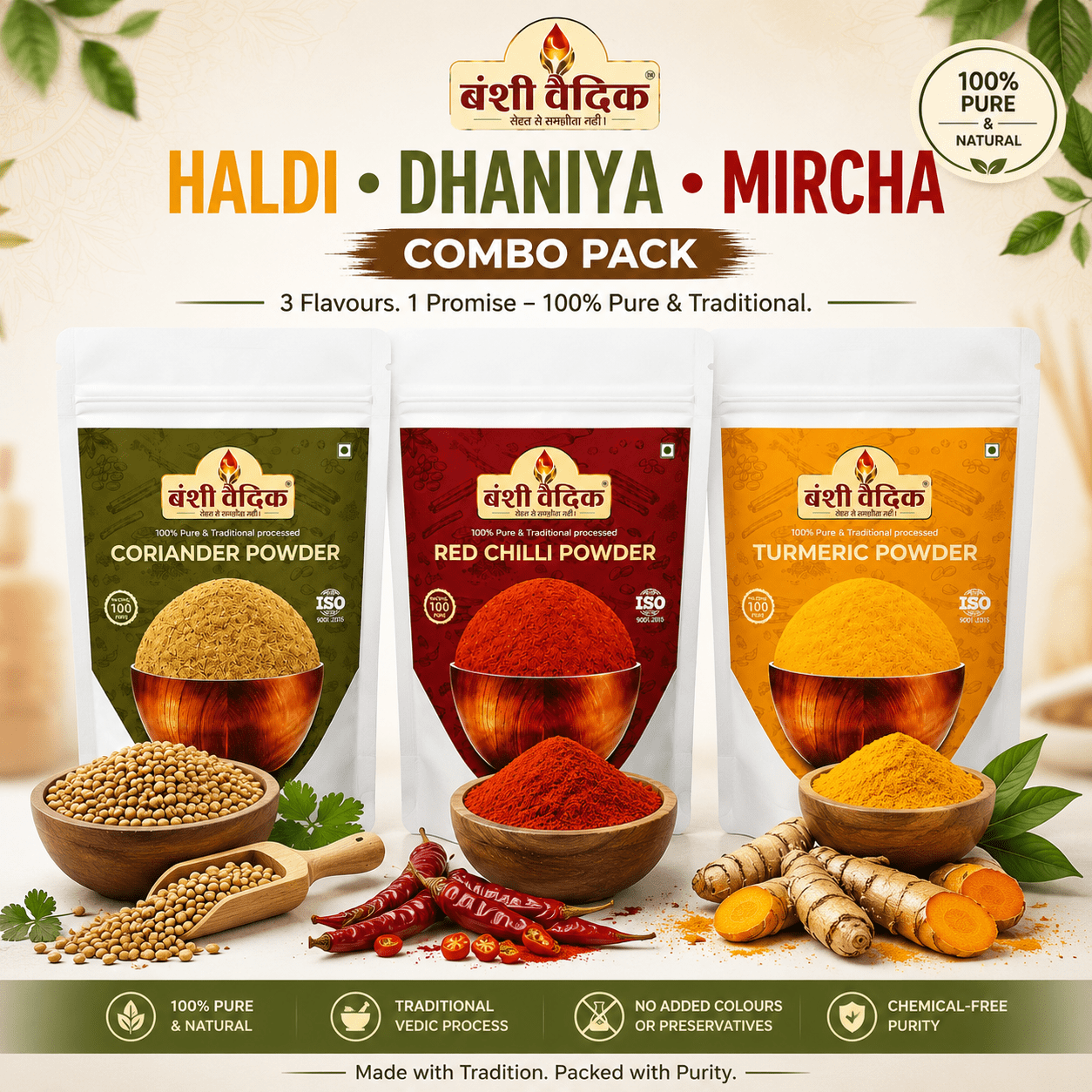 Spices ComboPack(Haldi+Dhaniya+Mircha)